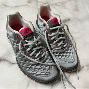 Nike Pink and Gray Athletic Shoes